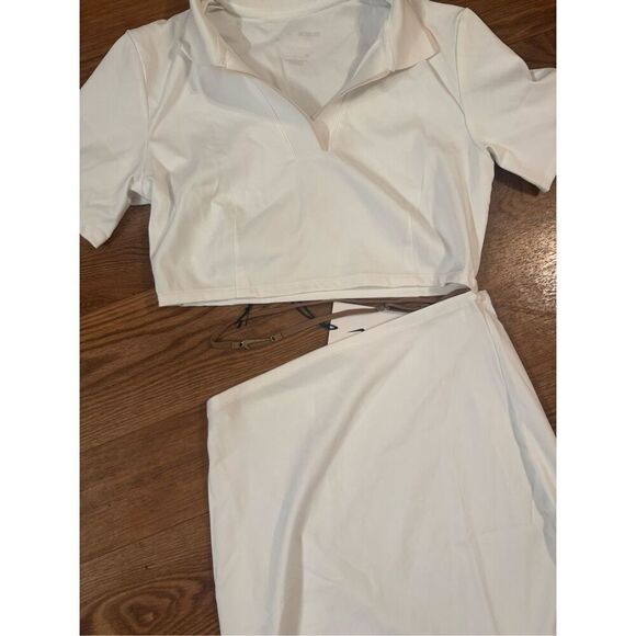 NWT Nike x Jacquemus Cream La Robe Polo Split Midi Dress Small - Picture 3 of 7